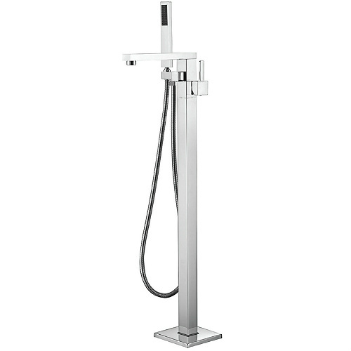 Karag GINKO DF-02011 CHROME Хромиран подов, свободностоящ смесител за душ за вана